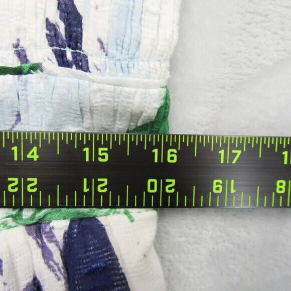 Anthropologie Midi Dress Womens Medium The Peregrine Green Blue Tiered - Picture 12 of 16